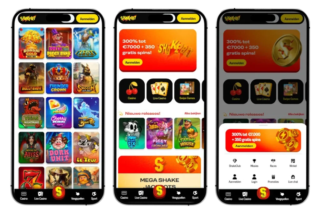 ShakeBet Casino Registratie en KYC